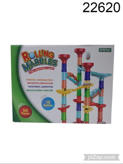 Imagen de CONSTRUIR OBSTACULOS ROLLIG MARBLES 50 PIEZAS 10.25